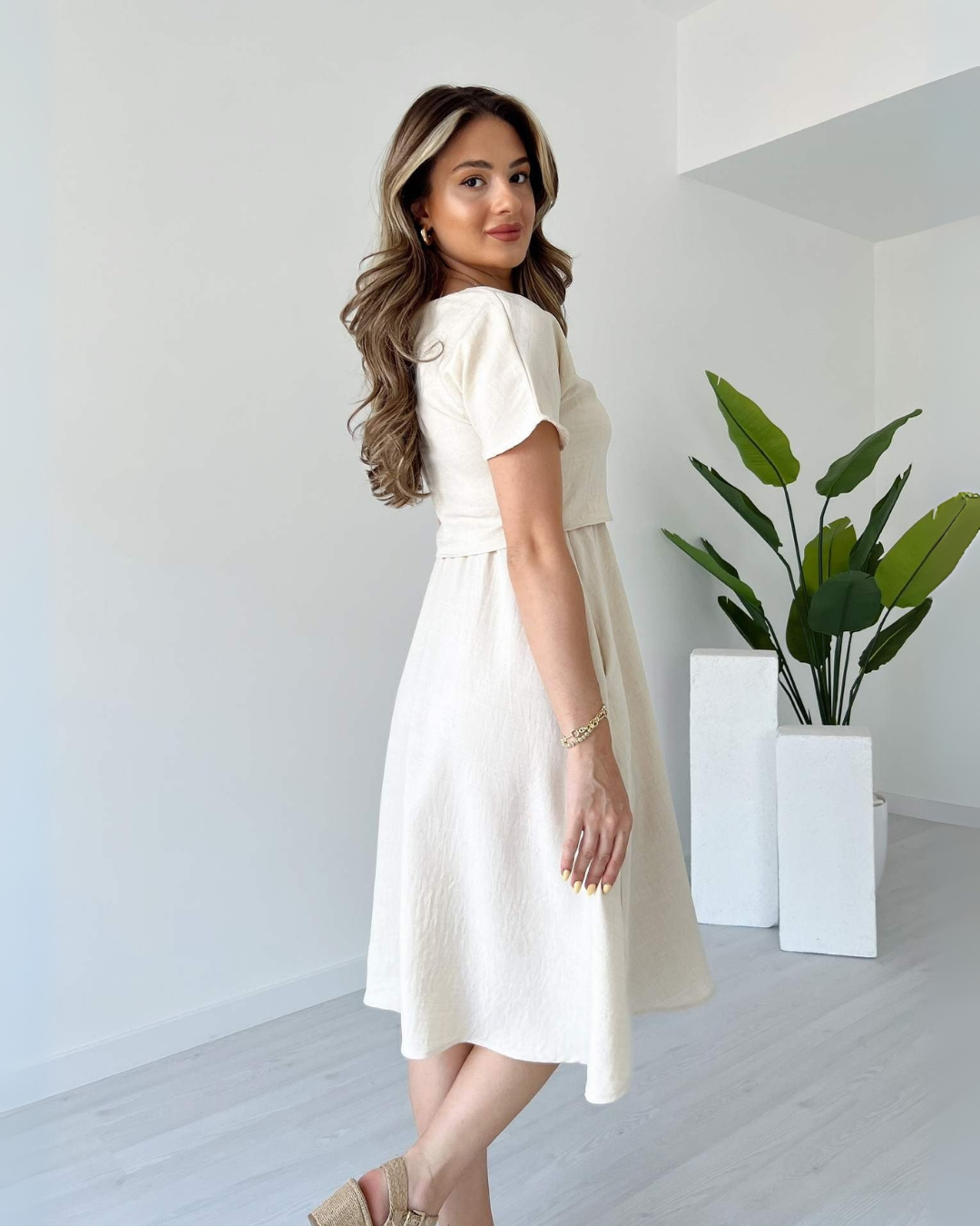 Snow White Whisper Midi Dress