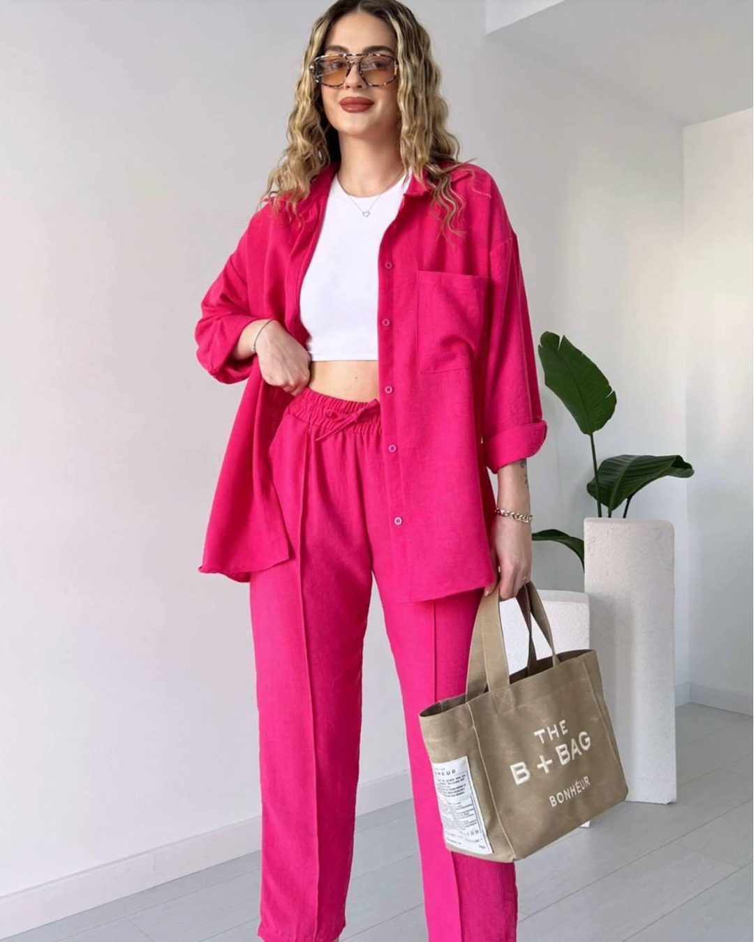 Iva Women’s Minimal Co-Ord Set - Pink