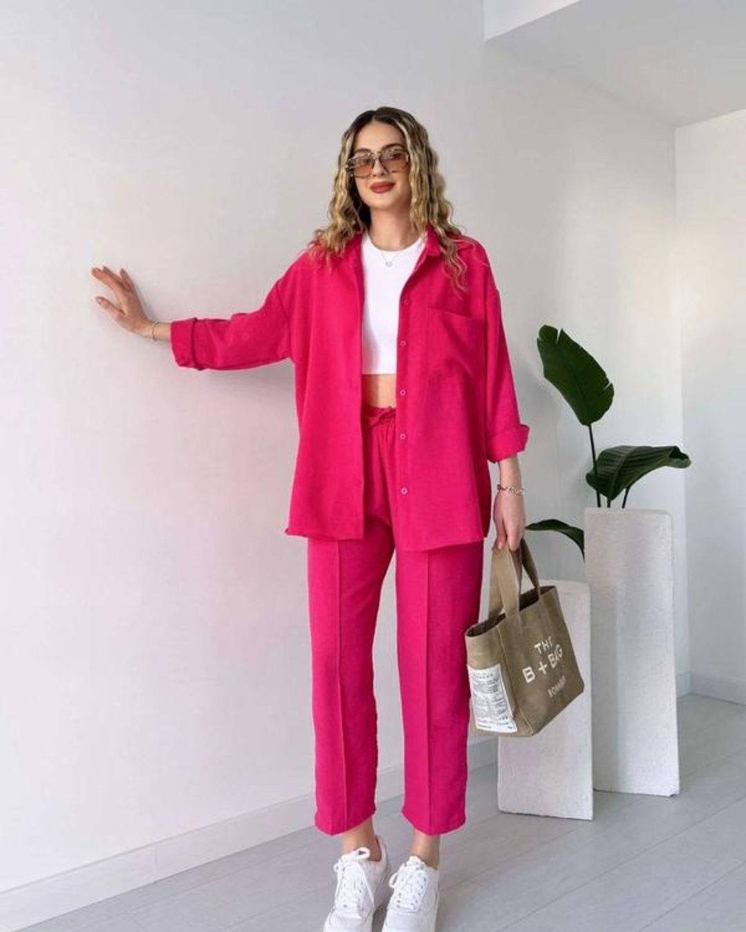 Iva Women’s Minimal Co-Ord Set - Pink