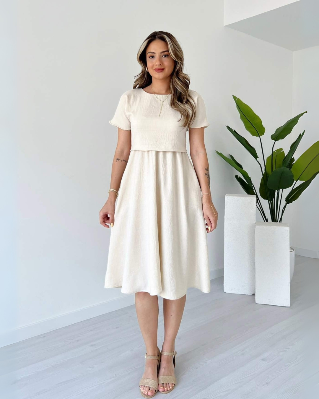 Snow White Whisper Midi Dress