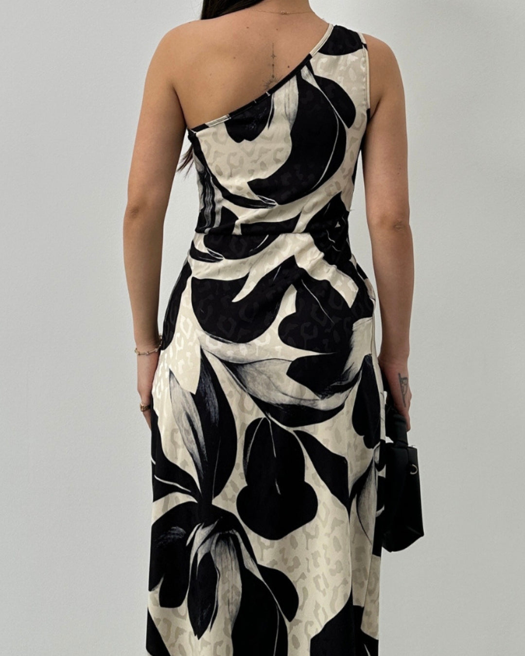 Inkleaf Drape One-Shoulder Dress