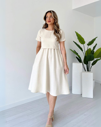 Snow White Whisper Midi Dress