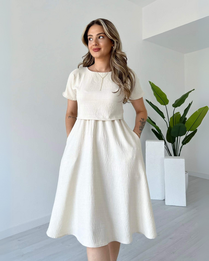 Snow White Whisper Midi Dress