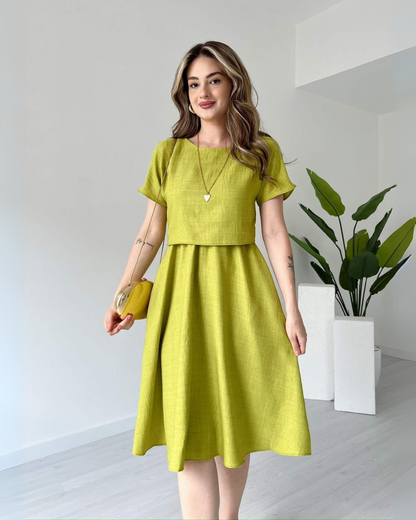 Lively Green Whisper Midi Dress