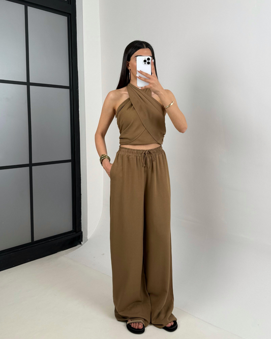 Cocoa Earth Twist Co-ord Set