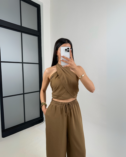 Cocoa Earth Twist Co-ord Set