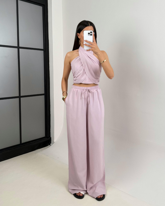 Dusky Blush Twist Co-ord Set