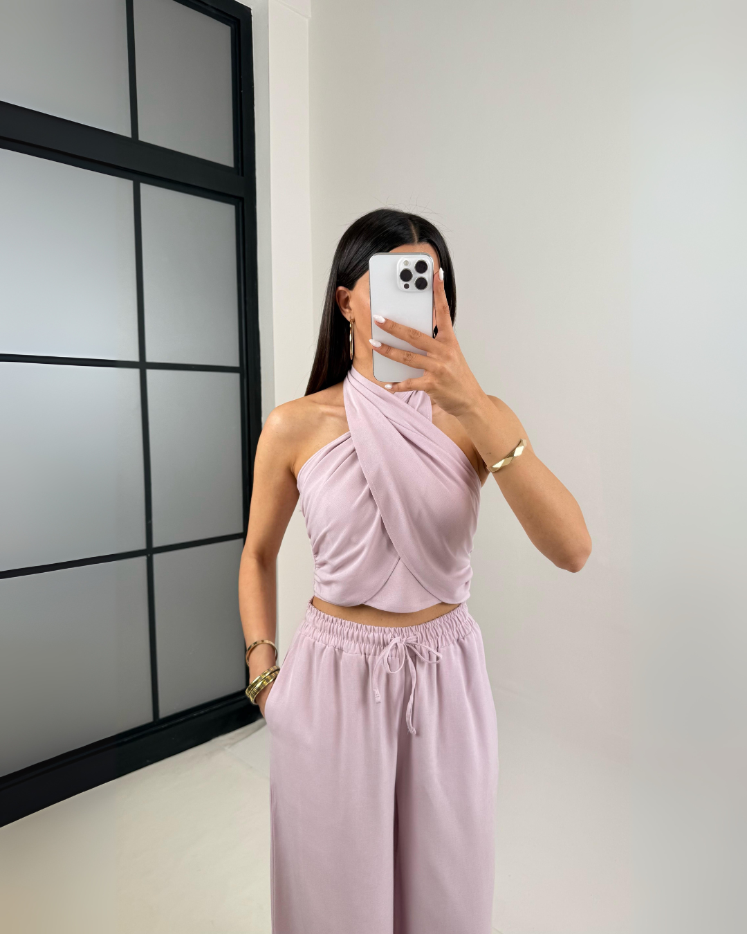 Dusky Blush Twist Co-ord Set