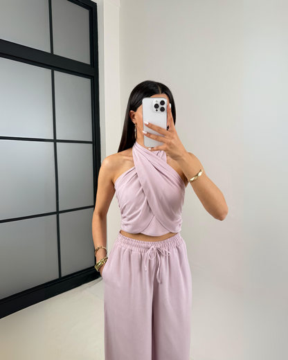 Dusky Blush Twist Co-ord Set
