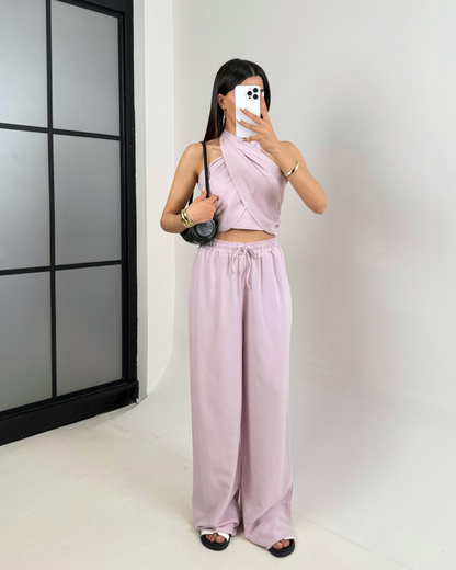 Dusky Blush Twist Co-ord Set