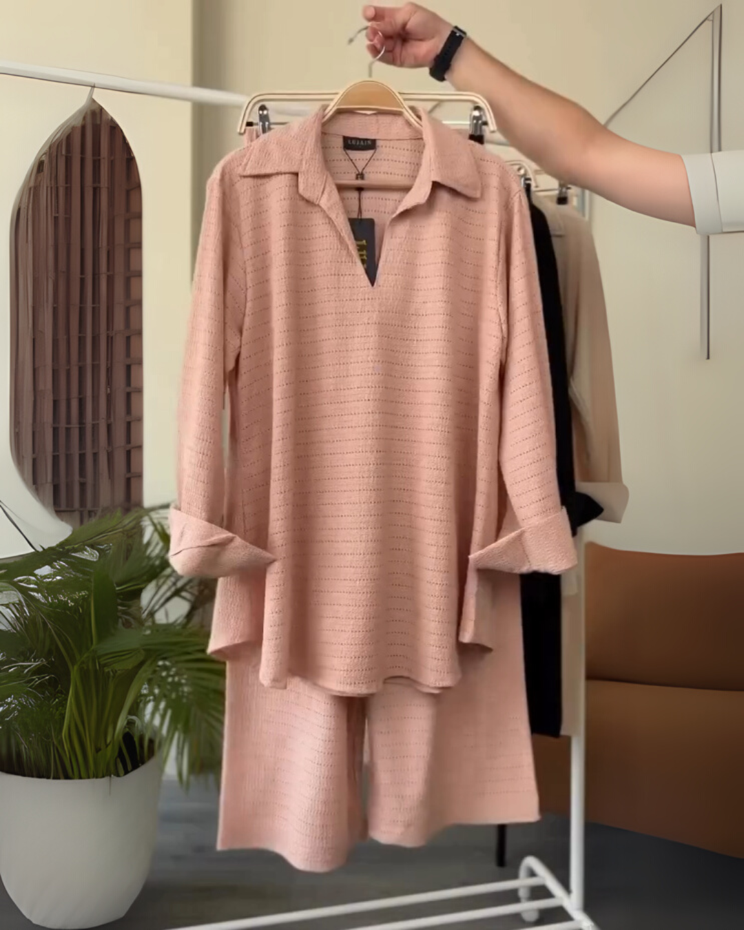 Bare Rose Textured Co-ord Set