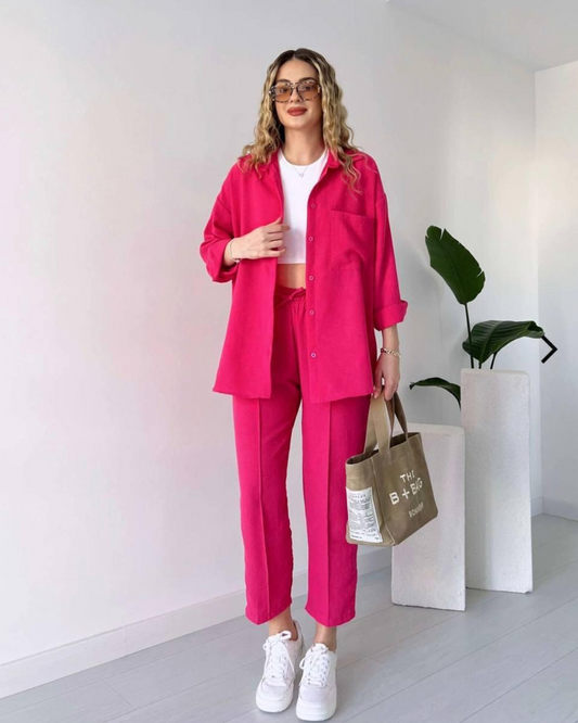 Iva Women’s Minimal Co-Ord Set - Pink