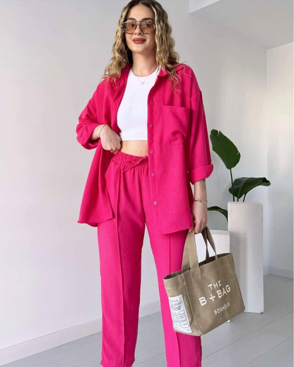 Iva Women’s Minimal Co-Ord Set - Pink
