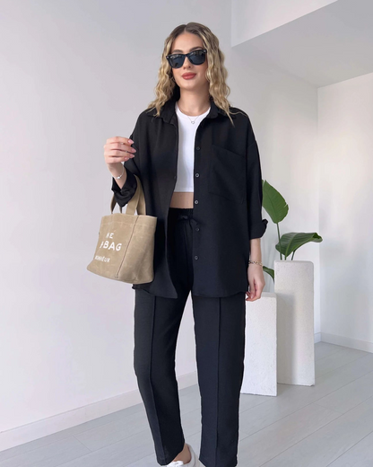 Iva Women’s Minimal Co-Ord Set - Black