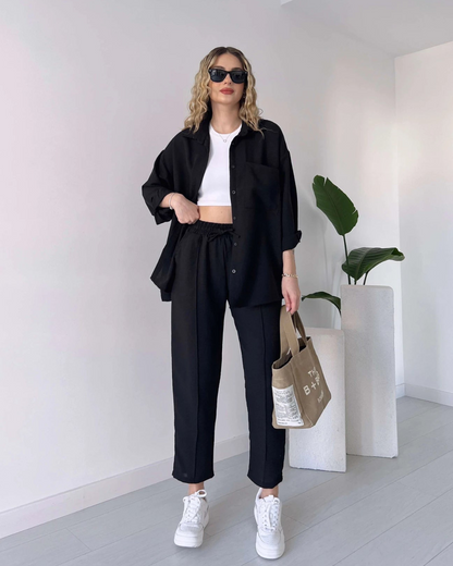 Iva Women’s Minimal Co-Ord Set - Black