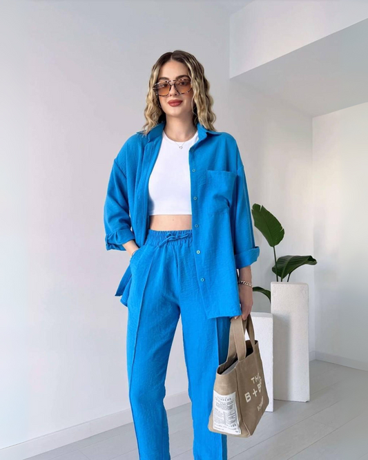 Iva Women’s Minimal Co-Ord Set - Blue