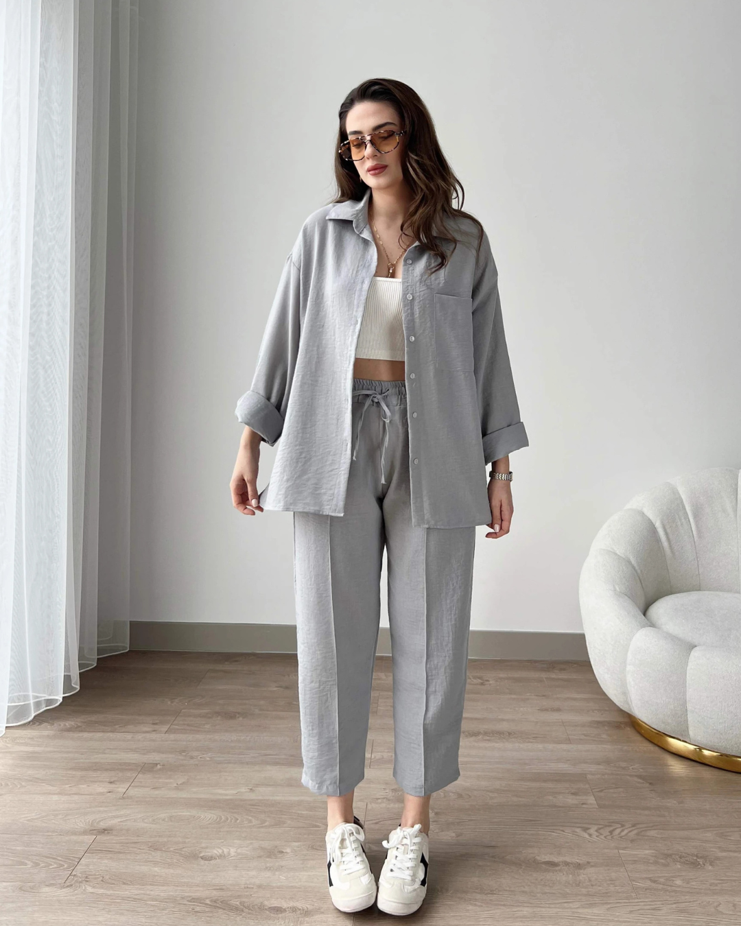 Iva Women’s Minimal Co-Ord Set - Grey