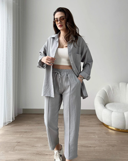 Iva Women’s Minimal Co-Ord Set - Grey