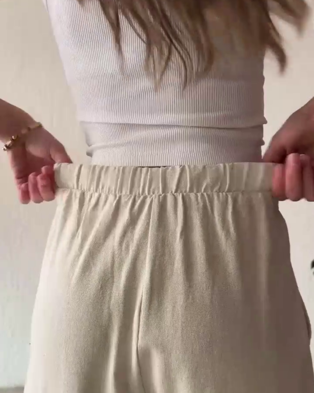 Stella – Ivory Linen Co-ord Set with Cropped Jacket Detail