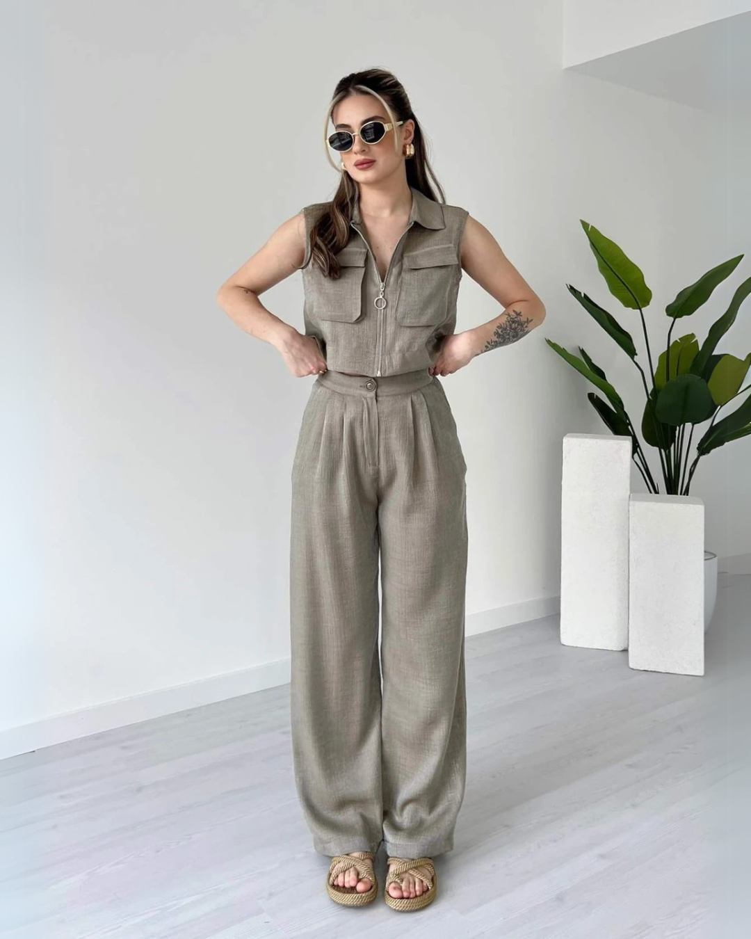 Muted Stone Everyday Edge Co-ord