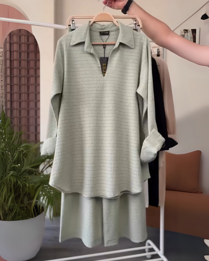 Olive Textured Co-ord Set