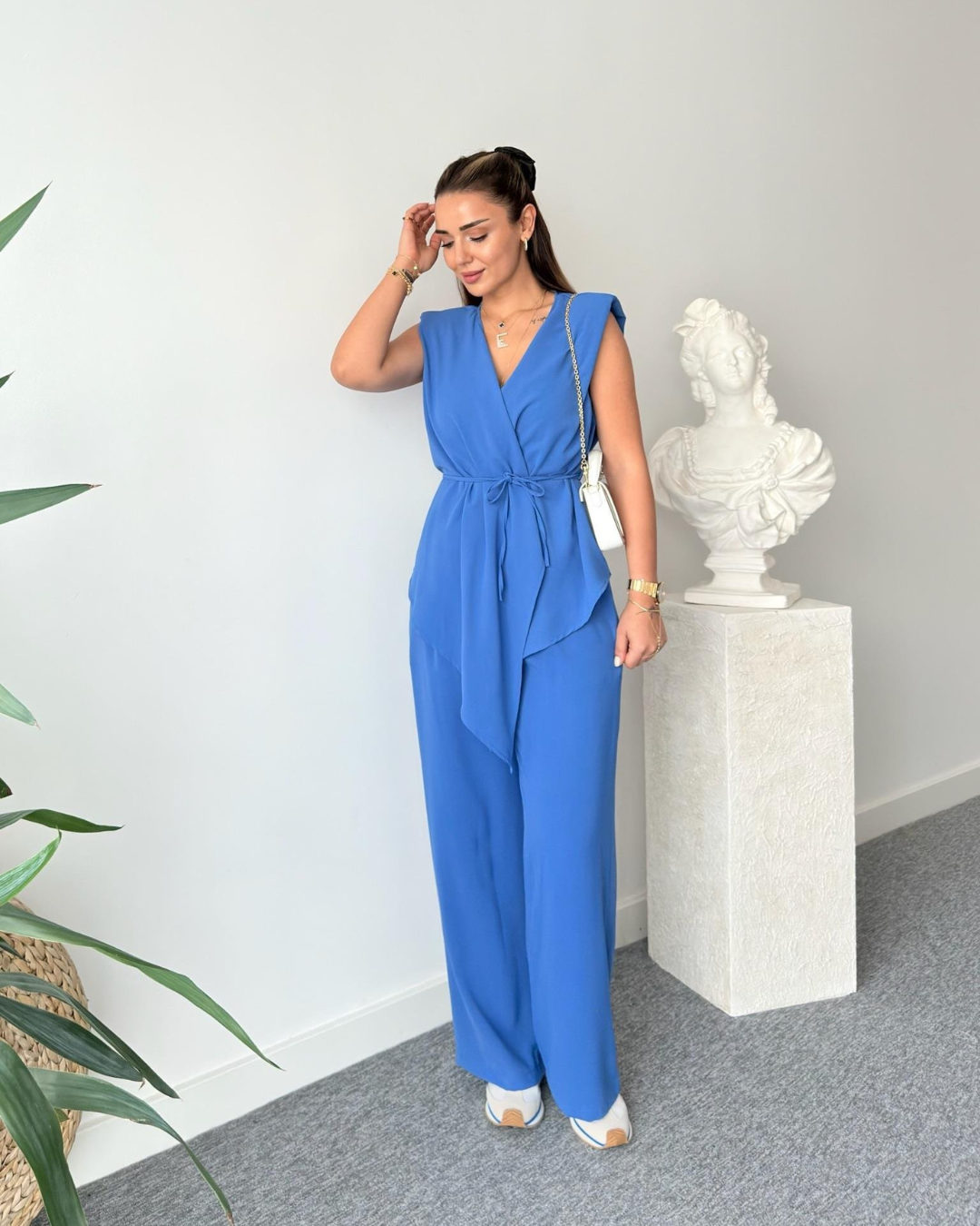 Ocean Mist Mocha Wrap Co-ord Set
