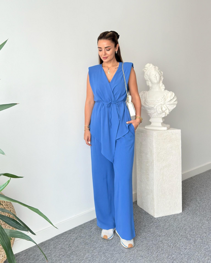 Ocean Mist Mocha Wrap Co-ord Set