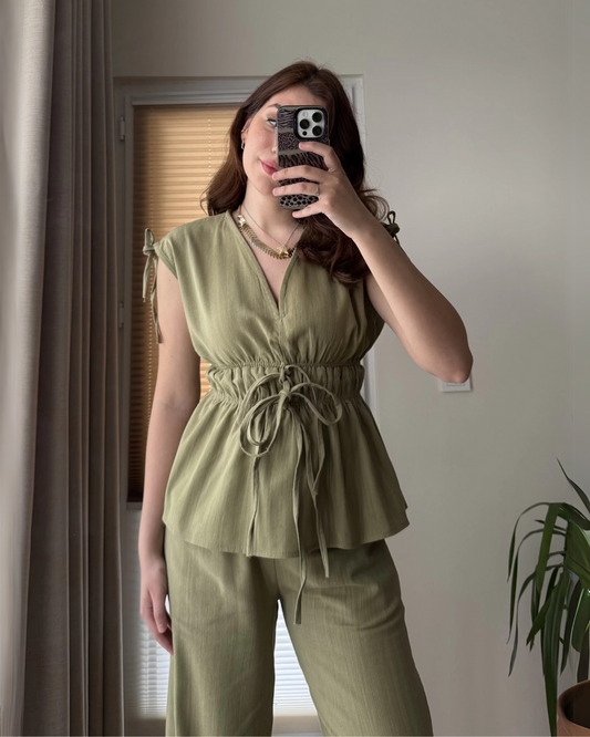Moss Veil Tied Grace Co-ord