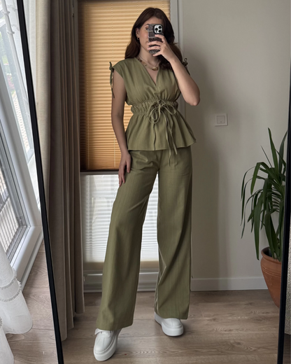 Moss Veil Tied Grace Co-ord