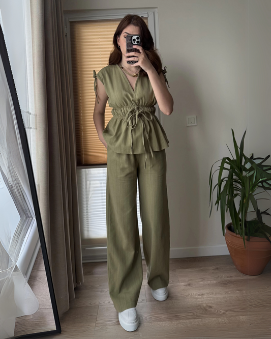 Moss Veil Tied Grace Co-ord