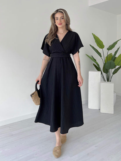 Noire Black Evora Midi Dress
