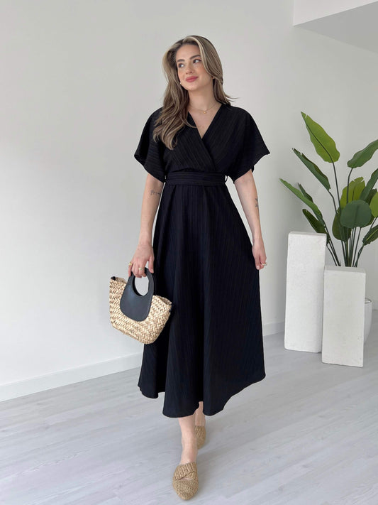 Noire Black Evora Midi Dress