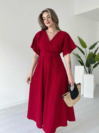 Rouge Red Evora Midi Dress