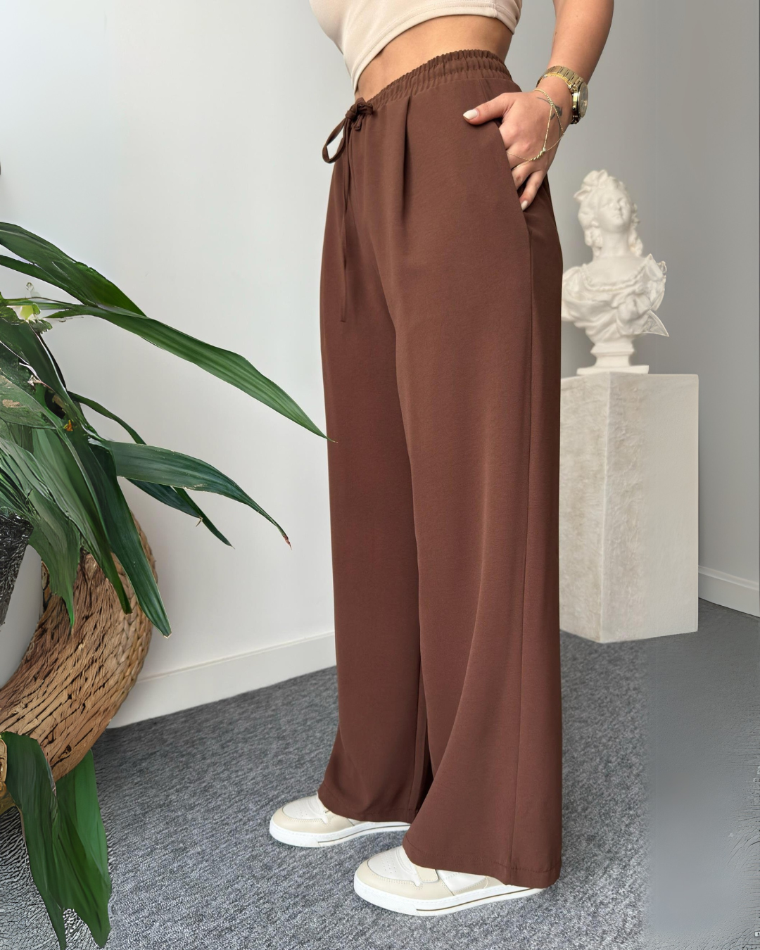 Burnt Clay Mocha Wrap Co-ord Set