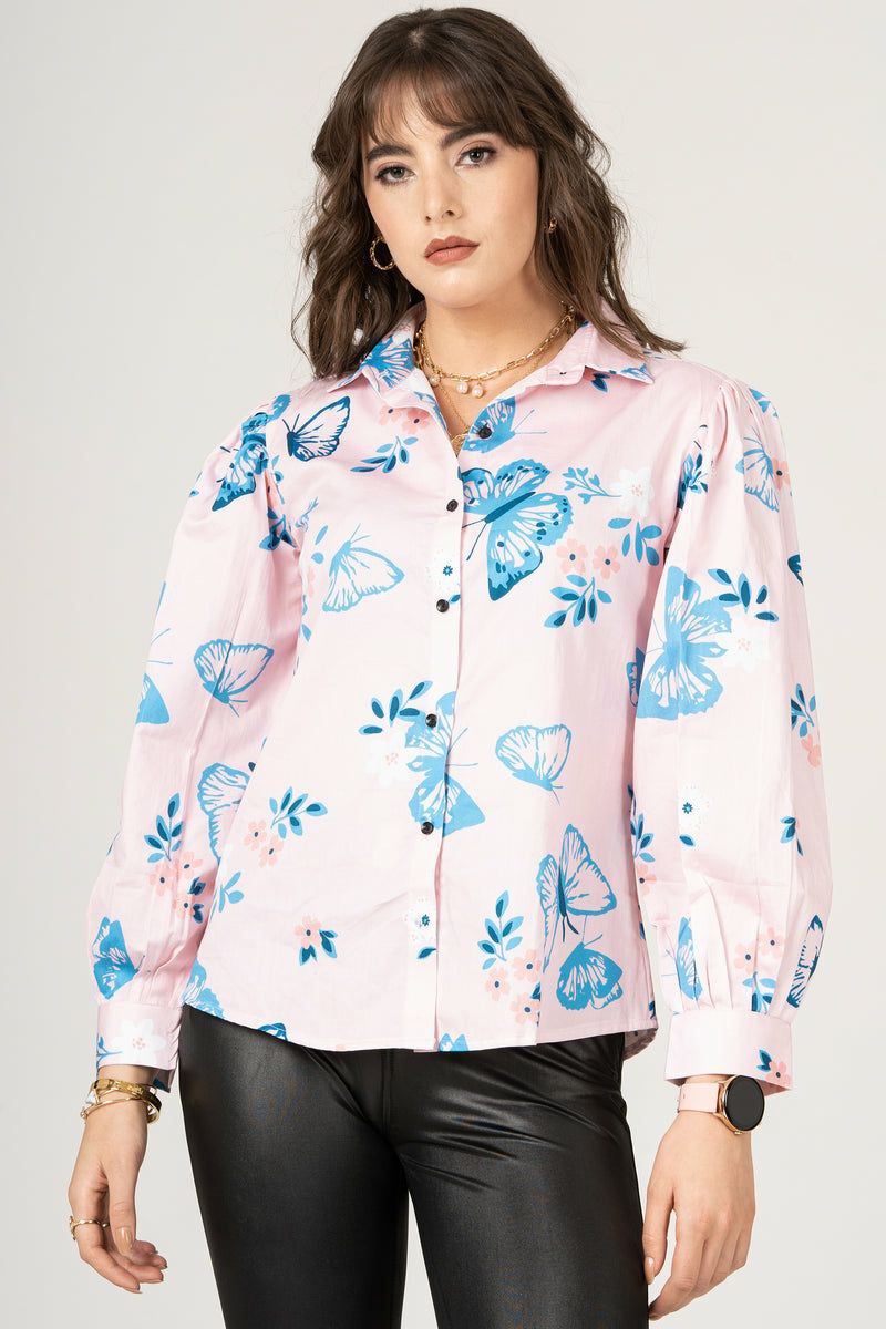 Blush Breeze Butterfly Shirt